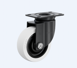 中型03系列3寸雙軸奶白色聚丙烯 萬向輪 FC-75-Y3112-PS