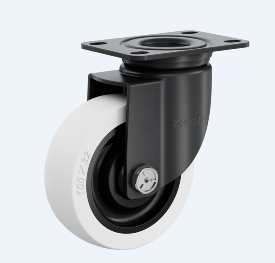 中型03系列4寸雙軸奶白色聚丙烯 絲桿萬向輪 FC-100-Y3112-TS